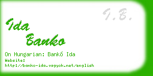 ida banko business card